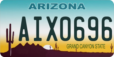AZ license plate AIX0696