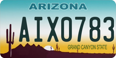 AZ license plate AIX0783
