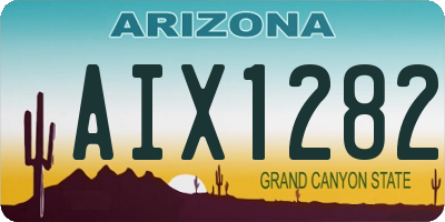 AZ license plate AIX1282