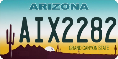 AZ license plate AIX2282