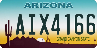 AZ license plate AIX4166