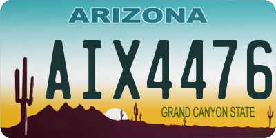 AZ license plate AIX4476