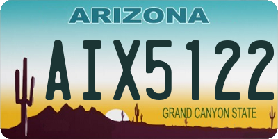 AZ license plate AIX5122