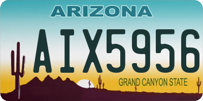 AZ license plate AIX5956