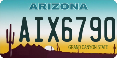 AZ license plate AIX6790