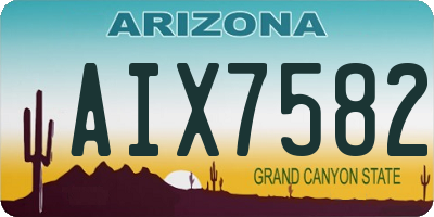 AZ license plate AIX7582