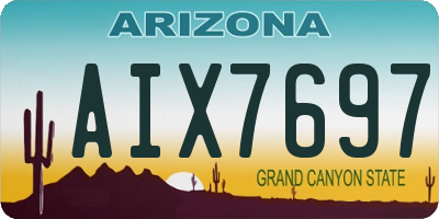 AZ license plate AIX7697