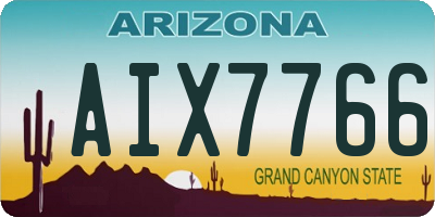 AZ license plate AIX7766