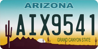 AZ license plate AIX9541