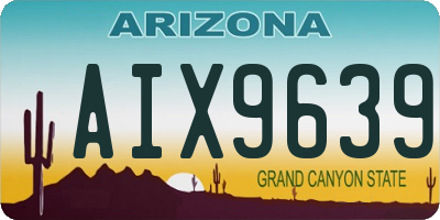 AZ license plate AIX9639