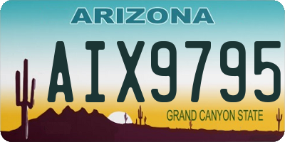AZ license plate AIX9795