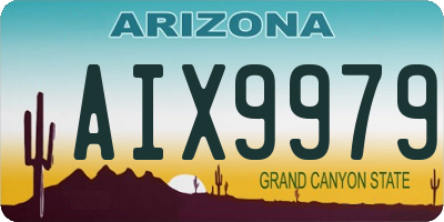 AZ license plate AIX9979