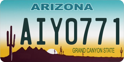 AZ license plate AIY0771