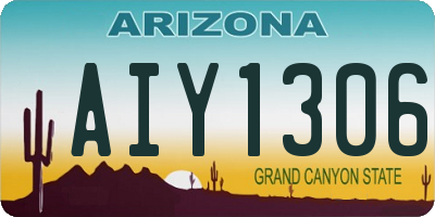 AZ license plate AIY1306