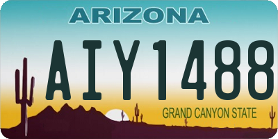 AZ license plate AIY1488