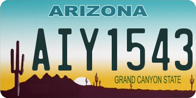 AZ license plate AIY1543