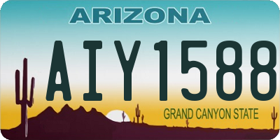 AZ license plate AIY1588