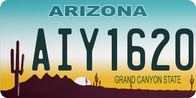 AZ license plate AIY1620