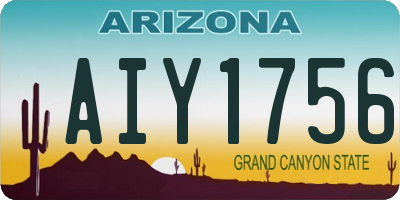 AZ license plate AIY1756