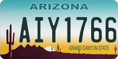 AZ license plate AIY1766