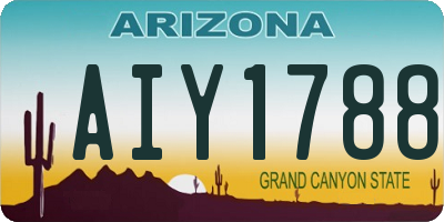 AZ license plate AIY1788