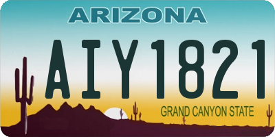 AZ license plate AIY1821