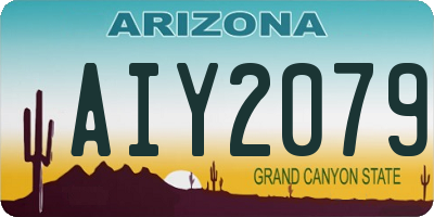 AZ license plate AIY2079
