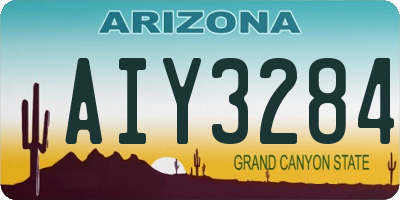 AZ license plate AIY3284
