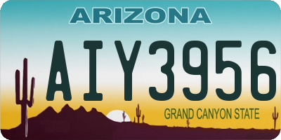 AZ license plate AIY3956