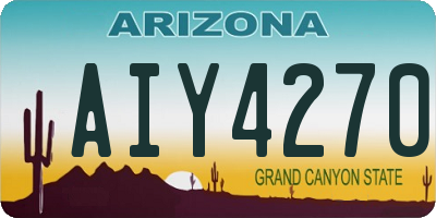 AZ license plate AIY4270