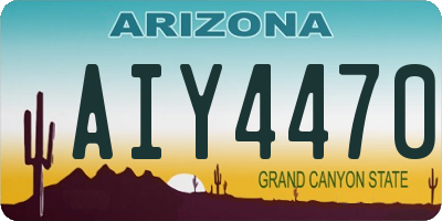 AZ license plate AIY4470