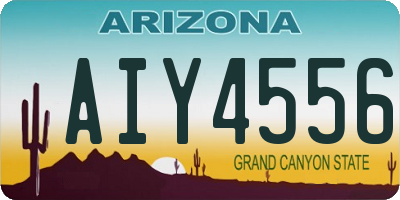 AZ license plate AIY4556