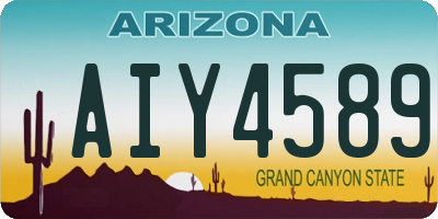 AZ license plate AIY4589