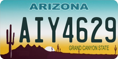 AZ license plate AIY4629