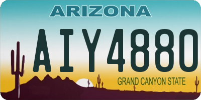 AZ license plate AIY4880