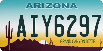 AZ license plate AIY6297
