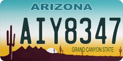 AZ license plate AIY8347