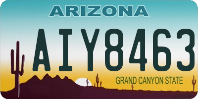 AZ license plate AIY8463