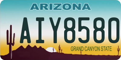AZ license plate AIY8580
