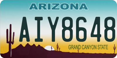 AZ license plate AIY8648