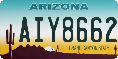 AZ license plate AIY8662