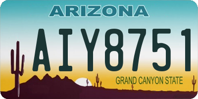 AZ license plate AIY8751