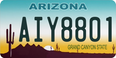 AZ license plate AIY8801