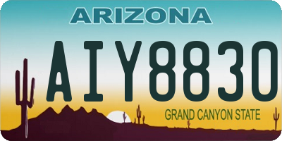AZ license plate AIY8830