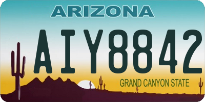 AZ license plate AIY8842