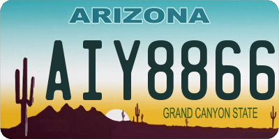 AZ license plate AIY8866