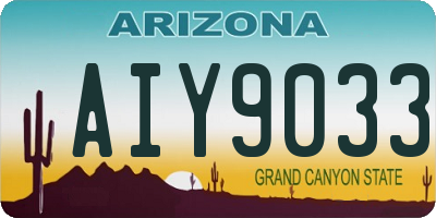 AZ license plate AIY9033