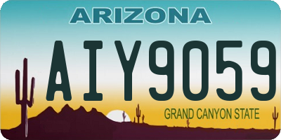 AZ license plate AIY9059