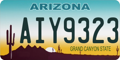 AZ license plate AIY9323