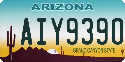 AZ license plate AIY9390